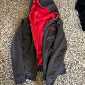 North face reversible zip up